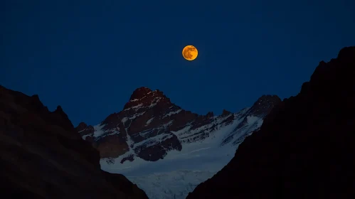 Moonlit Mountain Range