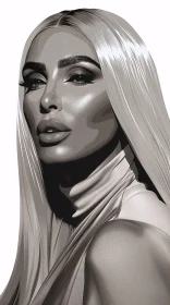 Kim Kardashian's Platinum Blonde Glamour