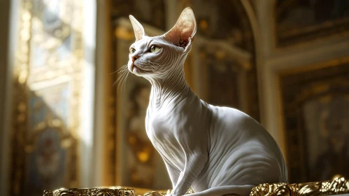 Exquisite Sphynx Cat Sculpture