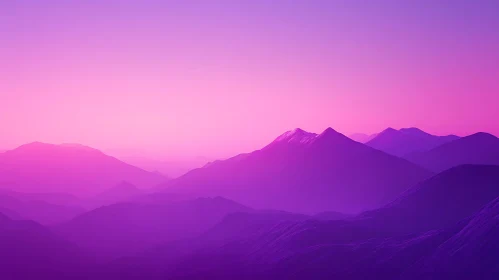 Layers of Peaks: A Purple Mountain Dreamscape