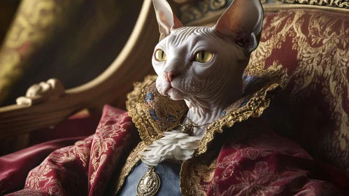 Majestic Royal Cat Portrait