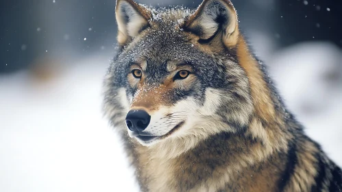 Winter Wolf Close-Up