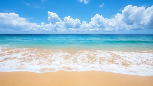 Tranquil Seascape with Sandy Beach