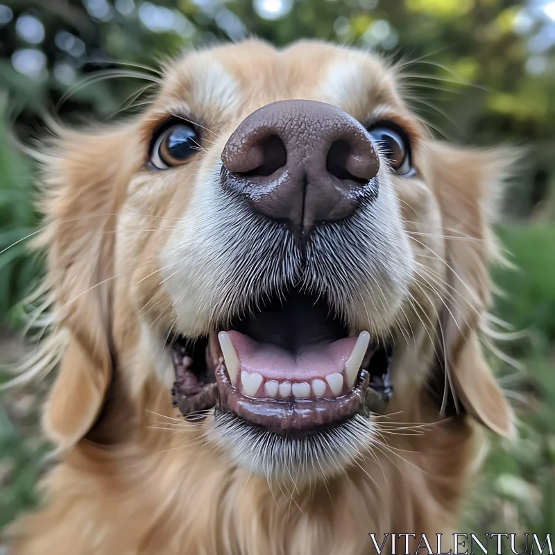 Happy Dog Face Close-Up AI Image