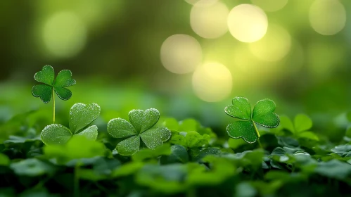 Tranquil Clover Patch: A Sign of Luck