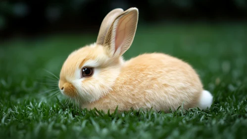 Peaceful Rabbit Portrait in Nature