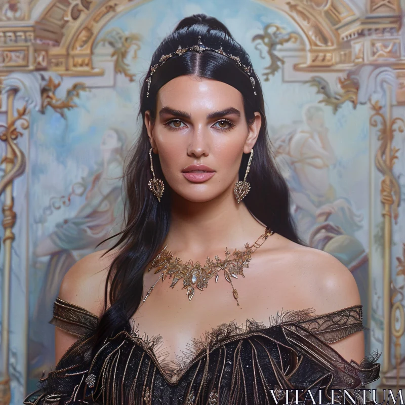 Kendall Jenner Glamorous Portrait AI Image