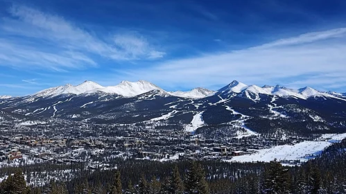 Winter Mountain Village View