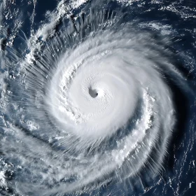 Eye of the Storm: Aerial Hurricane Image