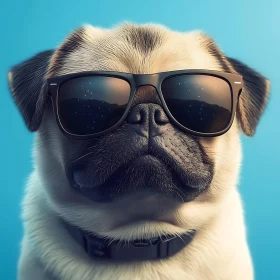 Cool Pug with Sunglasses