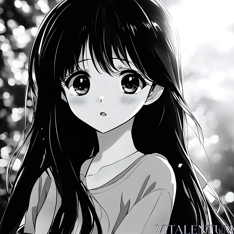 Anime Girl with Expressive Eyes AI Image