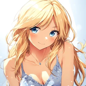 Blonde Anime Girl Illustration