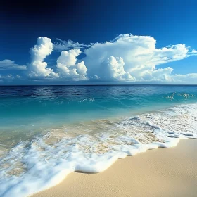 Calm Beach Scene with Turquoise Water