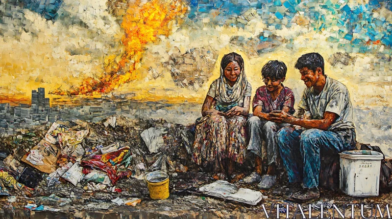 AI ART Family on the Dump