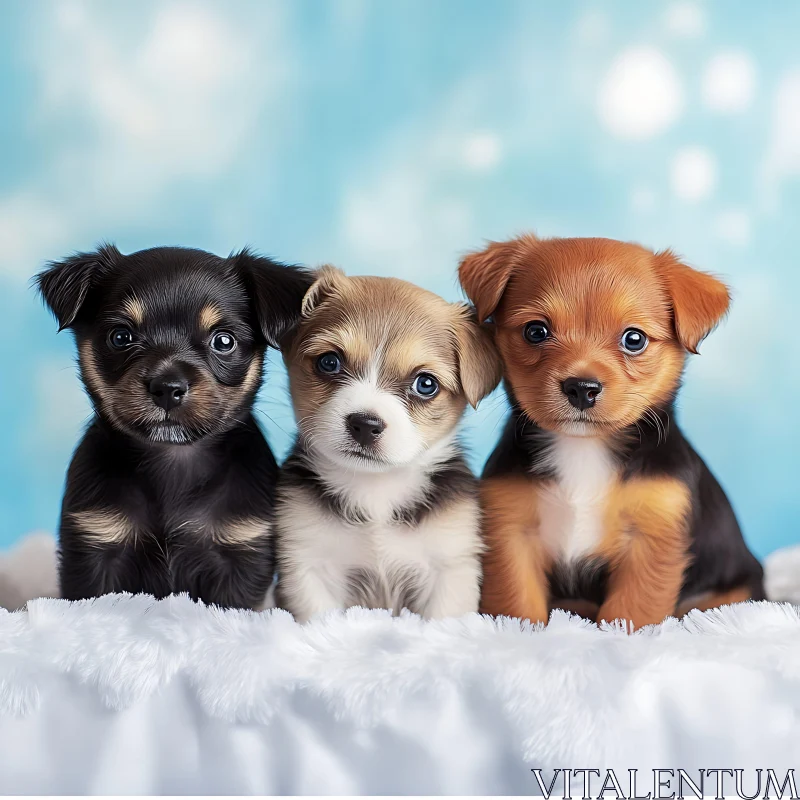 Cute Puppies Trio AI Image