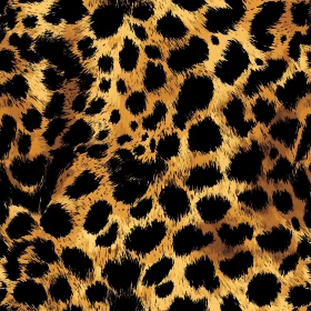 Golden Leopard Spots on Black Fur