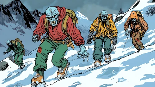 Zombie Mountaineers Conquer Snowy Heights