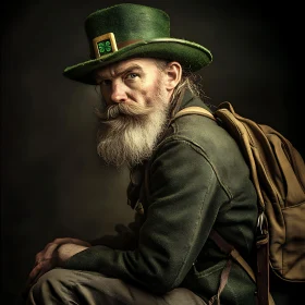 Portrait of Man in Green Hat