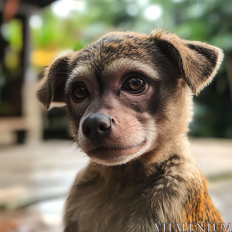 Adorable Dog Close-Up AI Image