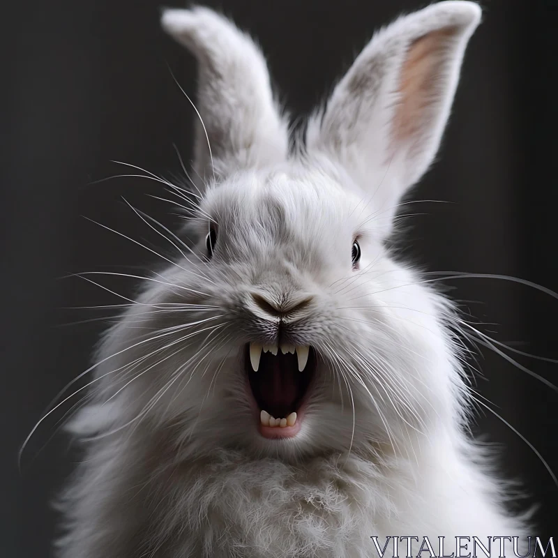 AI ART Angry Rabbit