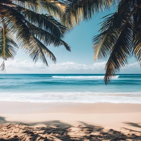 Coastal Paradise: Palms, Sand, and Sea