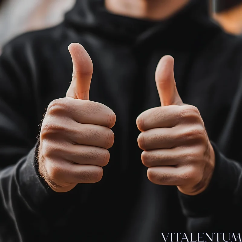 Double Thumbs Up for Success AI Image