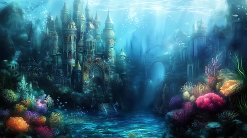 Submerged Kingdom: A Castle Beneath the Waves