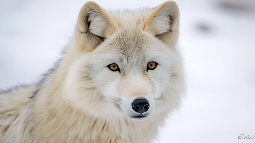 Arctic Wolf Stare: A Winter's Tale