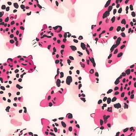 Watercolor Pink Leopard Design