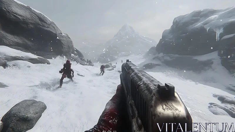 Snowy Mountain Combat AI Image