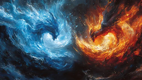 Abstract Dance of Opposites