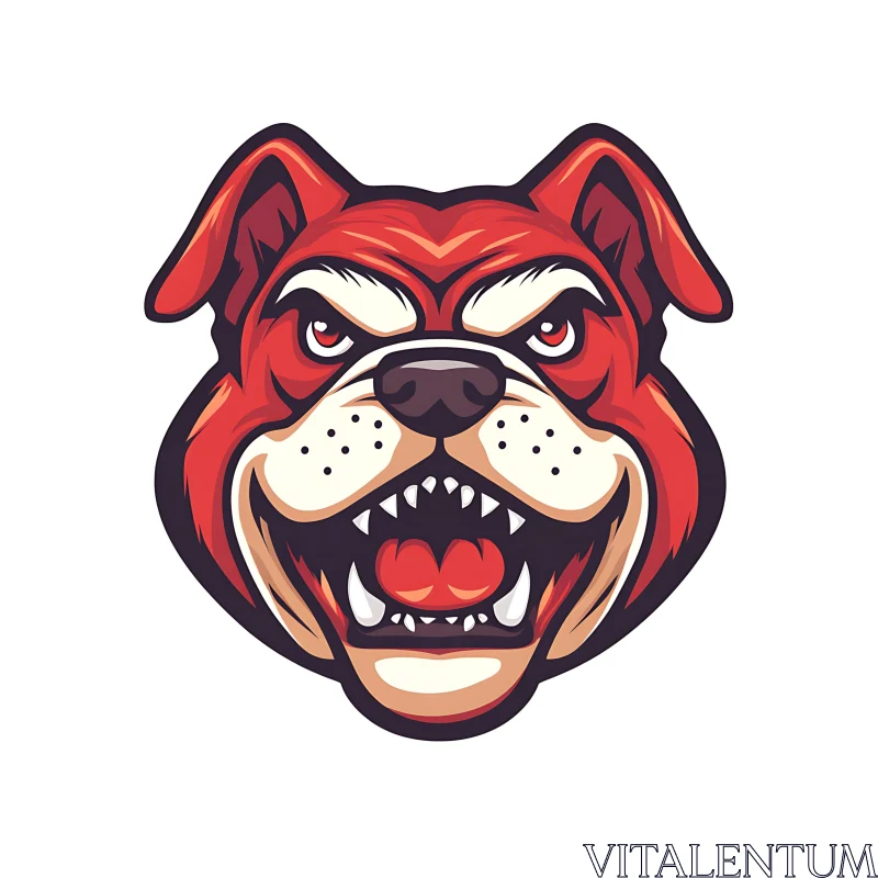 Aggressive Bulldog Character Mascot AI Image