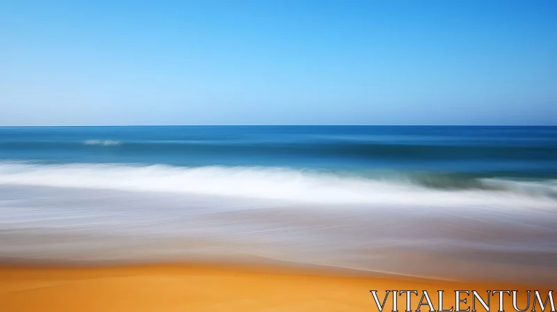 AI ART Blurred Seascape with Gentle Waves