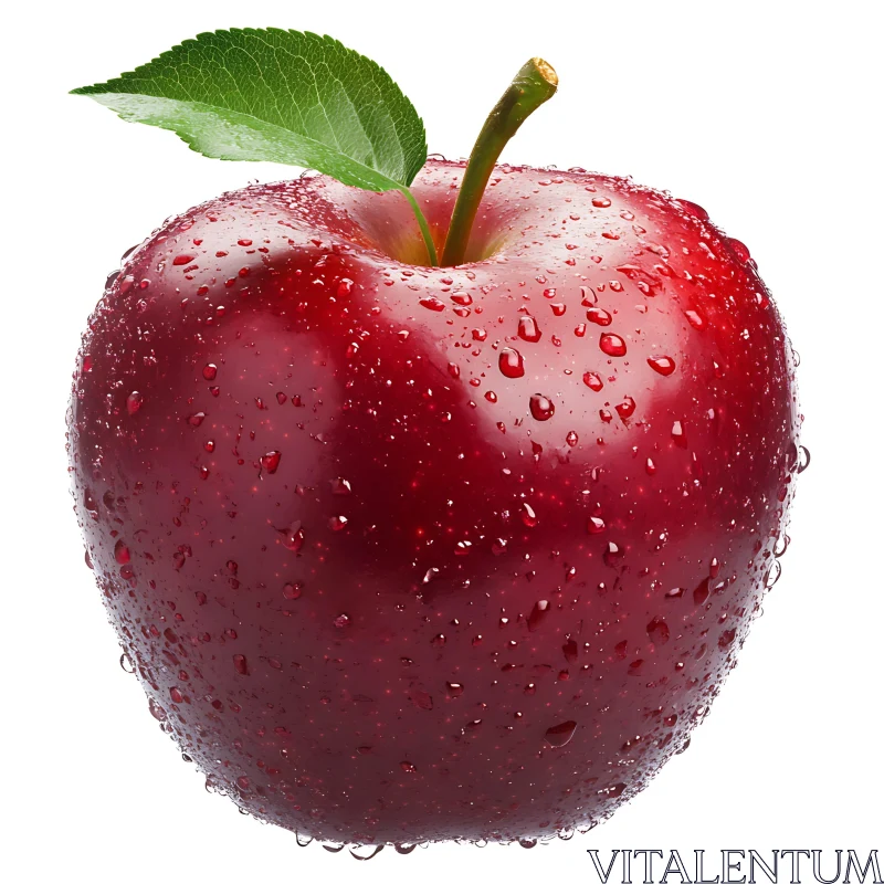 Juicy Ripe Apple Still Life AI Image