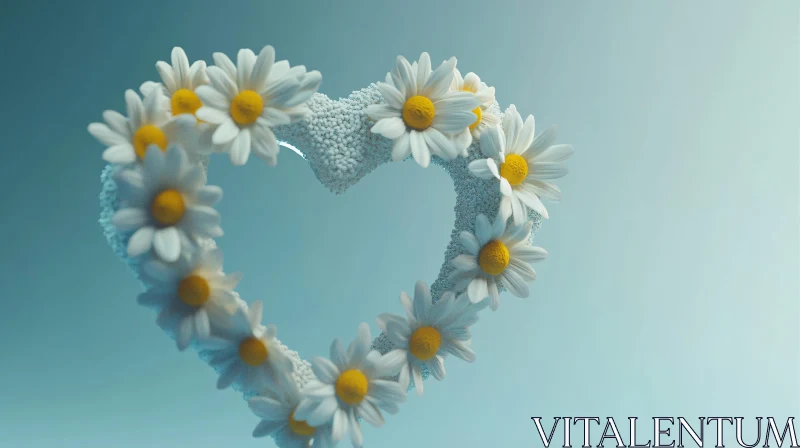 AI ART Daisy Heart Floral Arrangement