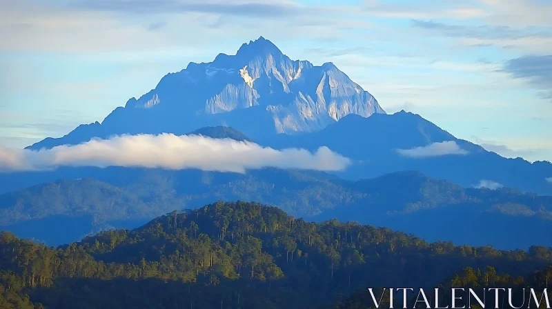 Mountain and Forest Scenery AI Image