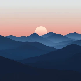 Pastel Sunset over Blue Mountains