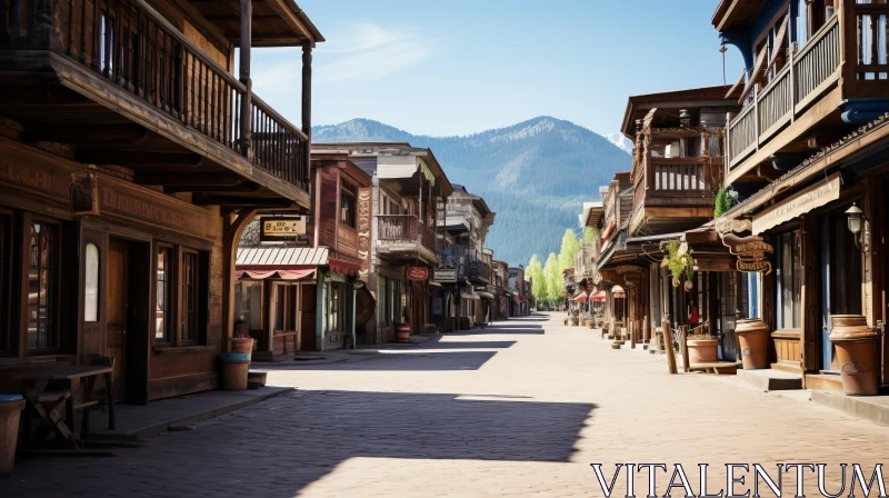 Old Western Town - A Historical Street View AI Image