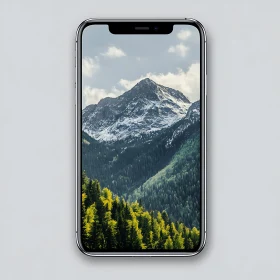 Iphone Wallpaper: Snow Mountain and Forest