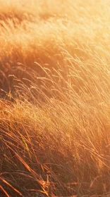 Tranquil Field Bathed in Golden Sunlight