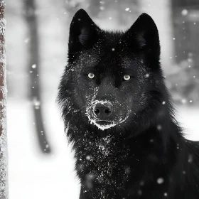 Snowy Wolf Portrait