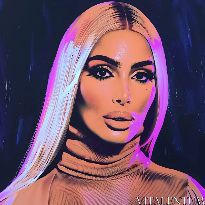 AI ART Modern Surrealism Art Featuring Kim Kardashian