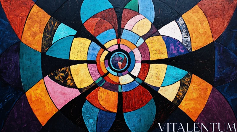 AI ART Abstract Geometric Composition