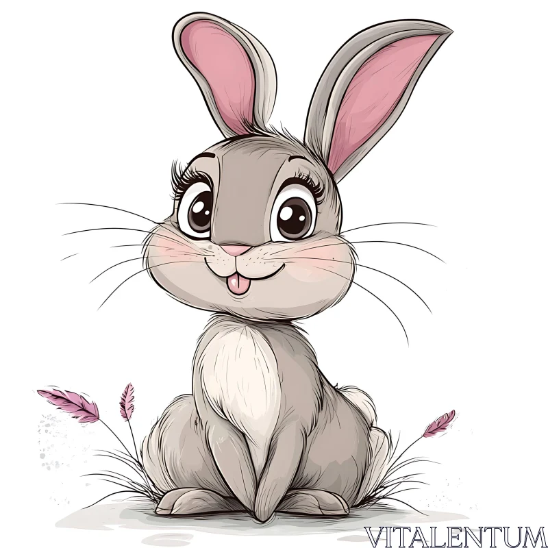 Whimsical Bunny Art AI Image