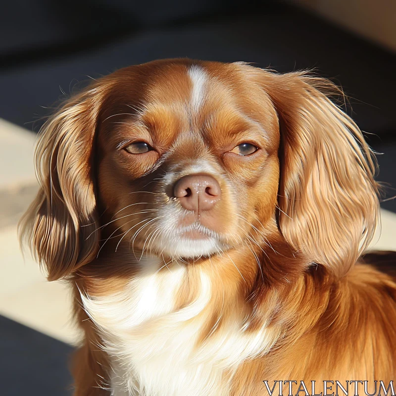 Expressive Brown Dog with Shiny Fur AI Image