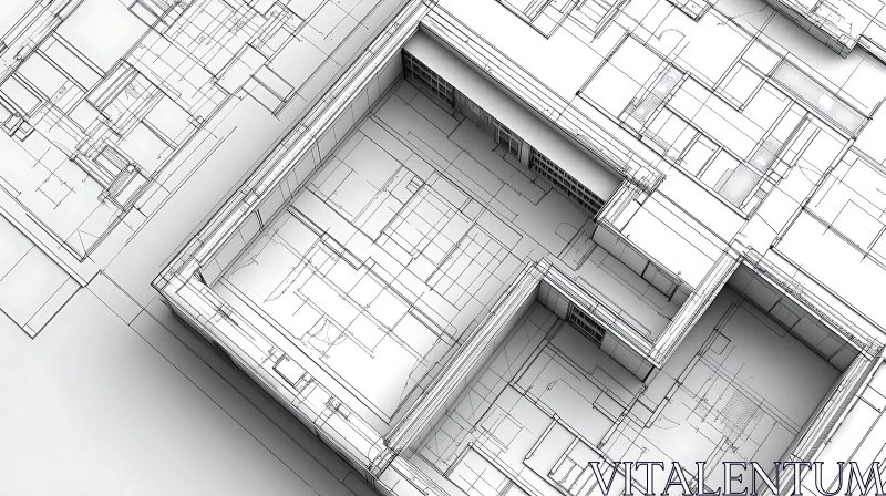 Building Floor Plan Blueprint AI Image