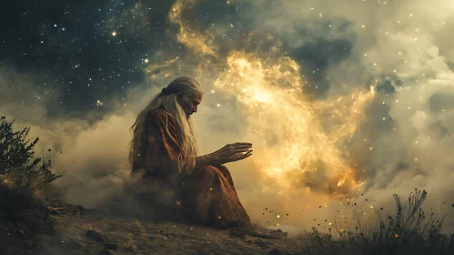 Enchanting Wizardry: A Celestial Spellcaster
