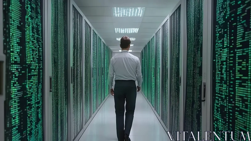 Data Center Server Room AI Image