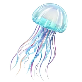 Translucent Jellyfish in Ocean Depths