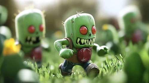 Animated Zombie Figure Running